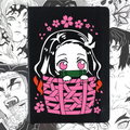 Libreta Nezuko Kamado Demon Slayer | Libreta Anime Ecocuero Negra Tapa Dura