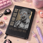 Libreta Sukuna Jujutsu Kaisen | Libreta Anime Ecocuero Negra Tapa Dura